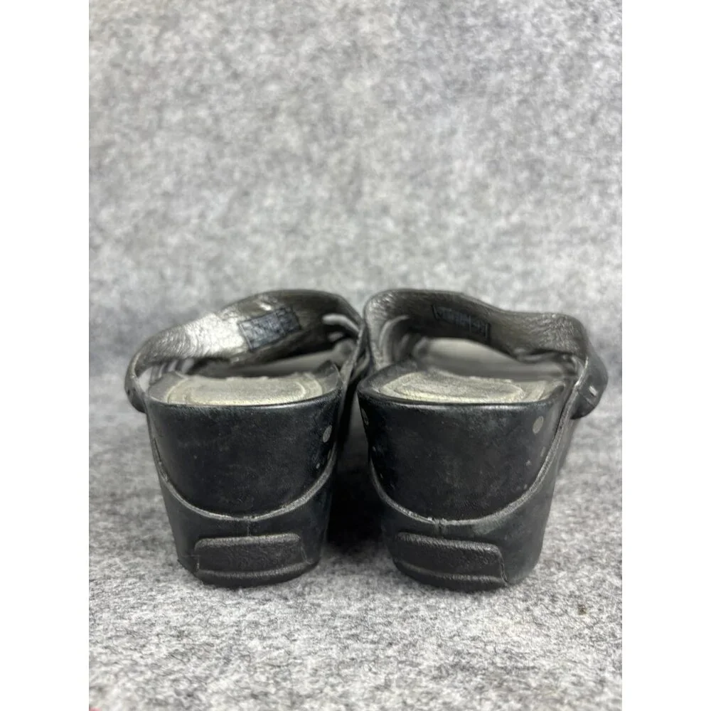 Tsubo Shoes Womens Size 7 Black Wedge Mule Sandals Platform Comfort SN-4239‎